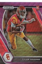 2021 PRIZM DRAFT PICKS - TYLER VAUGHNS PURPLE WAVE RC USC #160