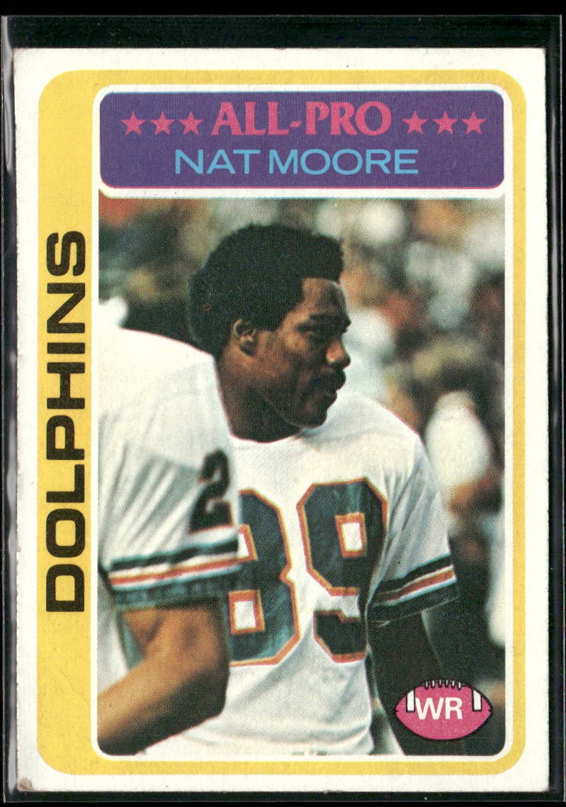1978 Topps Nat Moore #440 Miami Dolphins