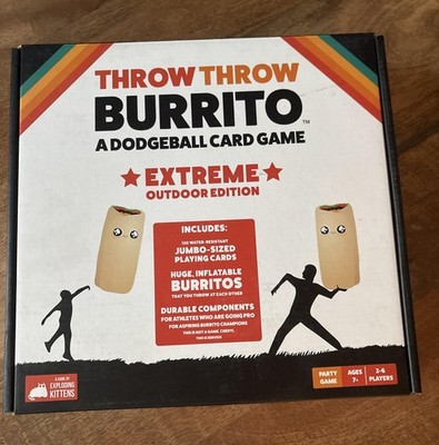 Exploding Kittens Throw Throw Burrito Extreme Outdoor Party Card Game 2-6 7+ New