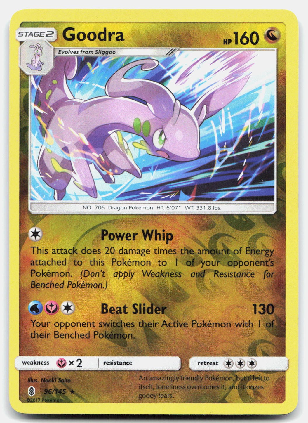 Guardians Rising Goodra NM Holo Rare Pokemon Tcg Card