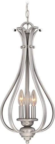 Vaxcel Lighting PD35459 Nickel Monrovia 3-Light Mini Foyer Pendant - Picture 1 of 12