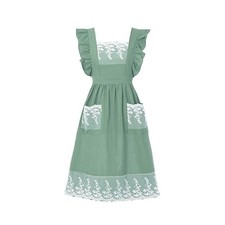Aoomzoon Vintage Aprons for Women with Lace Ruffle, Cooking Kitchen Baking