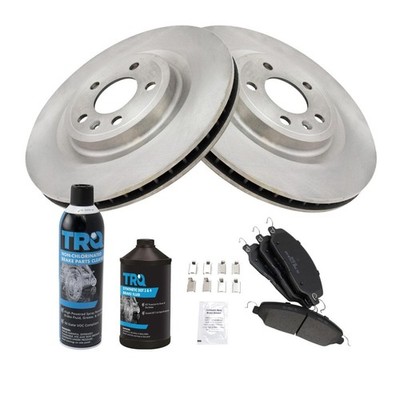 Front Premium Posi Metallic Brake Pad & Rotor Kit w/ Fluids for Ford Mustang