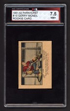 1951-52 PARKHURST #15 GERRY MCNEIL ROOKIE CARD KSA 7.5 NEAR MINT+. rookie card picture