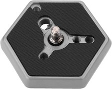 Hexagon Quick Release Plate for Tripod Camera,manfrotto bogen Black