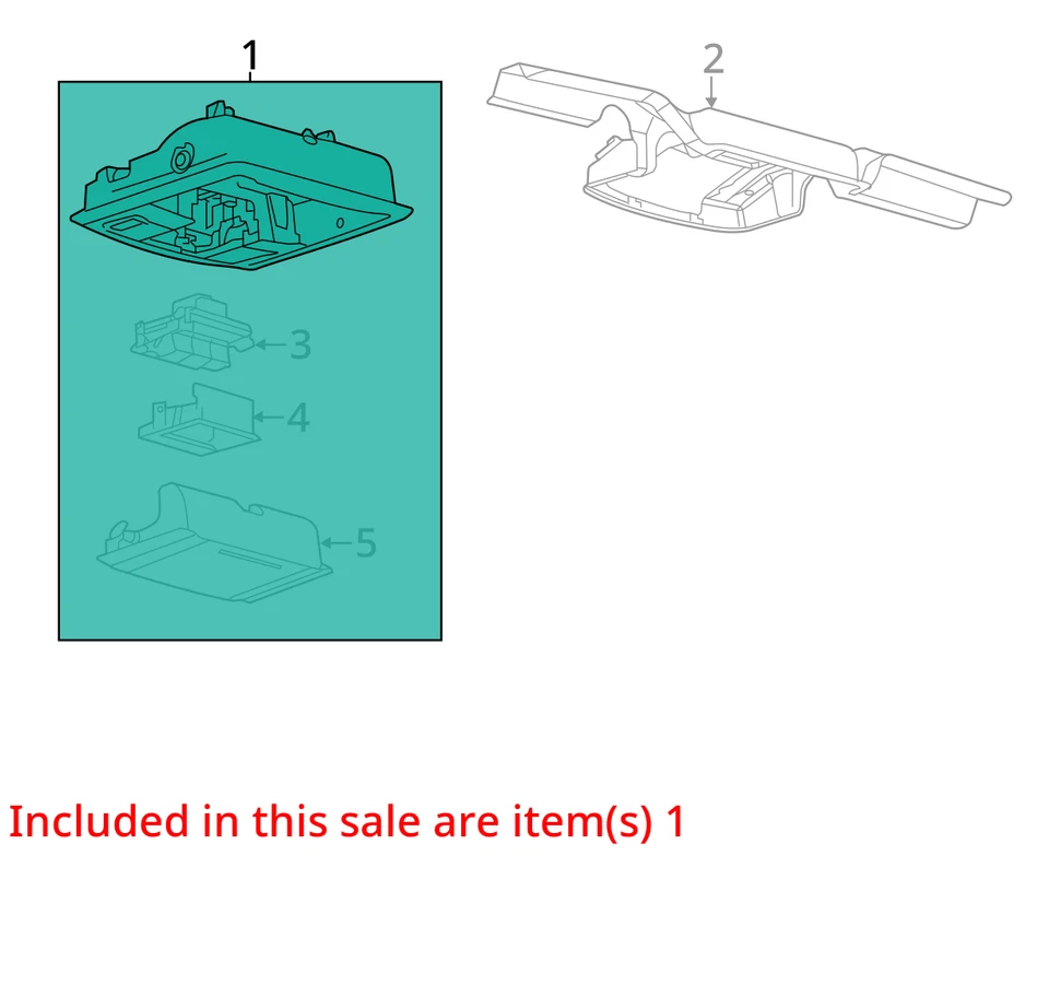 2013 福特 Expedition Overhead 控制台棕褐色二手原始设备制造商 241-01170 天窗 — 第 4/4 张图片