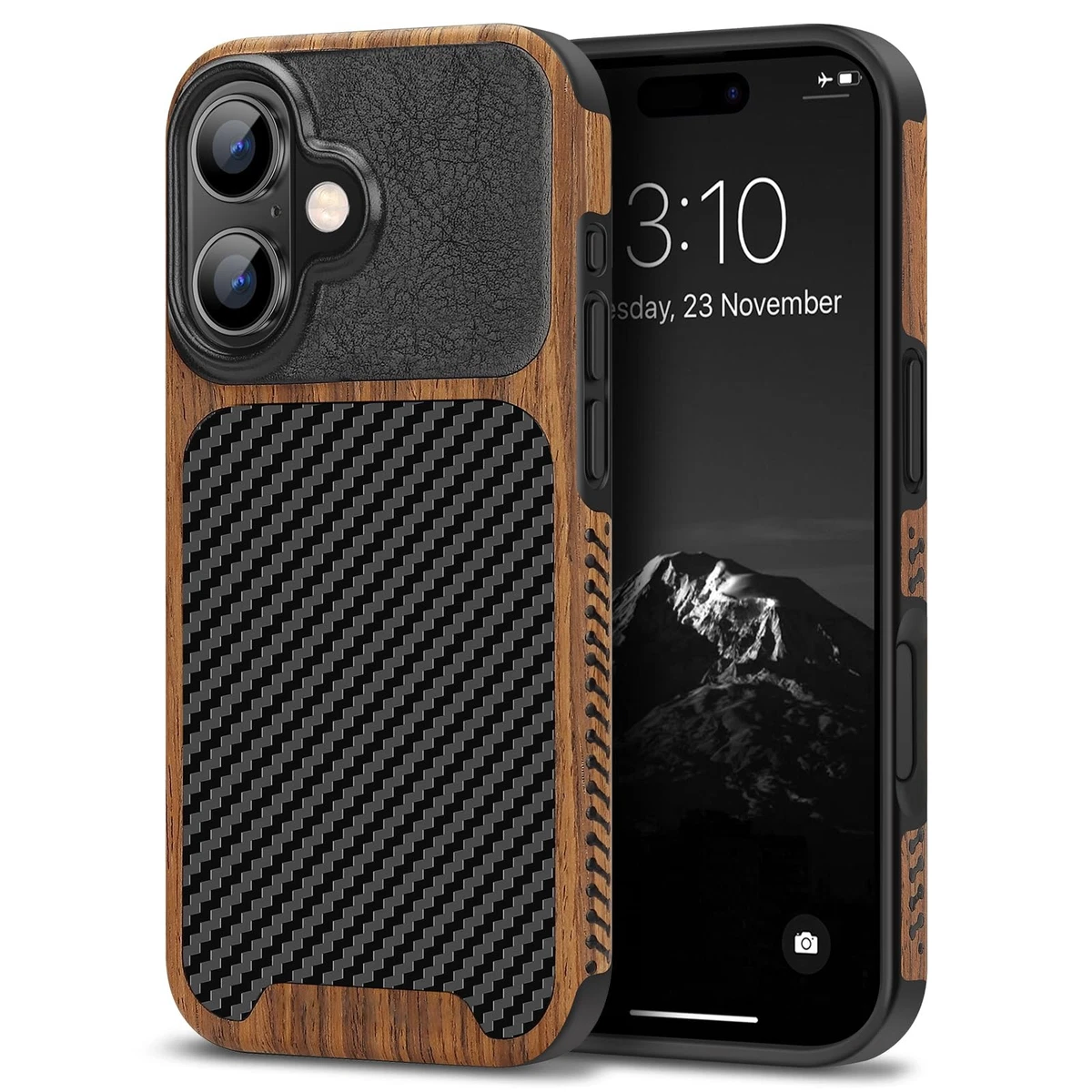 TENDLIN Cover IPhone 15 Rigida Opaca Traslucida, Paraurti TPU Morbido, Antigraffio, Sottile, Supporta Ricarica Wireless, Nero