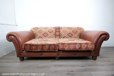 Tetrad Eastwood Grand Buffalo Leather & Kilim Sofa