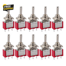 Toggle Switch MTS-123 SPDT Momentary On -Off- On 3 Files 3 Feet 5A 125VAC