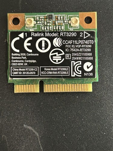 RT3290 690020-001 802.11B/G/N WIFI + Bluetooth BT 3.0 Half PCI-E3253 - Afbeelding 2 van 3