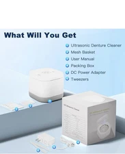 Ultrasonic U-V Retainer Cleaner Machine, 45Khz Ultrasonic Cleaner for Dentures,