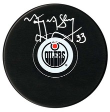 Marty McSorley Autographed Edmonton Oilers Puck NO TARIFFS