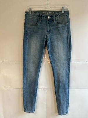 American Eagle Outfitters Jeans Womens 6 Blue Denim Super Stretch Skinny Jegging