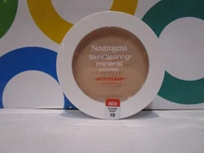 NEUTROGENA ~ SKIN CLEARING MINERAL POWDER ~ # 10 CLASSIC IVORY ~ 0.38 OZ