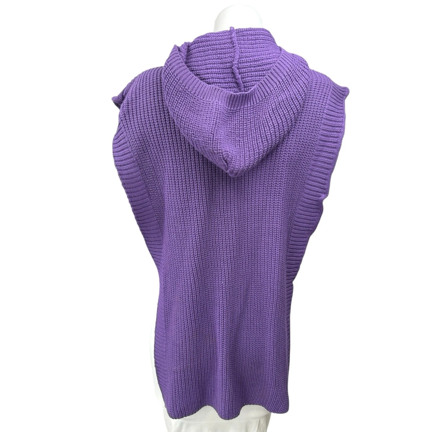 VETEMENTS NUOVO Boohoo Viola Maglia Bavaglino Felpa con Cappuccio Poncho Maglione Top Taglia M L