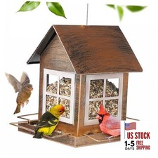 Bird Feeders, Heavy Duty Metal Bird Feeder for Outdoors Standard - House Shape