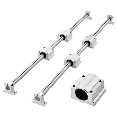 Linear Rail Kit, SFC25, 2Pcs 1000 mm (39.4 inch) Linear Motion Guide Rails and 4