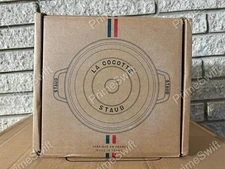 Staub La Cocotte 24cm 3.7L Cast Iron Dutch Oven White Truffle Made In France