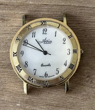 Vintage Avia Gold Plated Mother of Pearl Mens Watch - Spares/Repairs