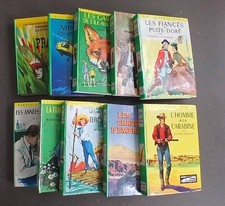 Superbe Lot 10 Livres - Bibliotheque Verte Vintage (Tom Sawyer, Western, Nature)