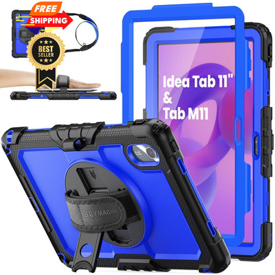 SEYMAC stock Tablet Case for Lenovo Idea Tab 11'' / M11 11-inch, Blue+Black 