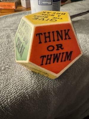 Vintage 1970 s Dan-Dee Imports 12 Sided Paperweight W/Funny Quotes Made In USA