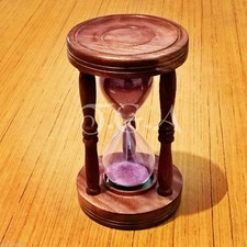Vintage Holz Sand Timer Sammlerstück Wohndek...