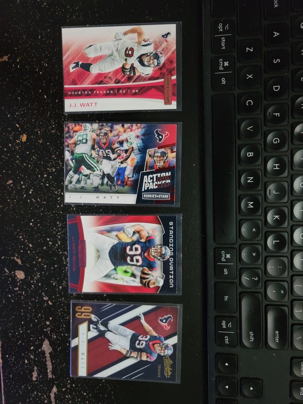Houston Texans defensive end J.J. Watt NFL Football Card Lot