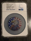 2026 Cook Is S$20 American Eagle Dot Art 3 Oz Silver Coin Early Release PF70 UC