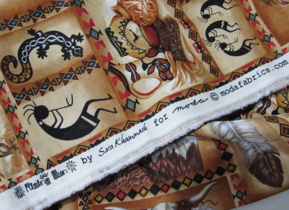 1.5 yds RISING SUN Moda Fabric Tribal Southwestern Native Culture Sara Khammash - Image 2 of 3