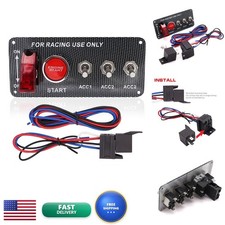 Taxutor Ignition Switch Panel Kit Dc 12v 5 In 1 Car Engine Start Push Button