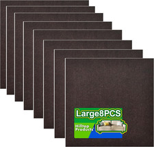 8 Pack Brown Self Adhesive Square Furniture Felt Pad Surface Protector for Tile