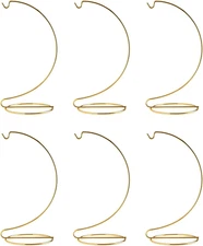 Ornament Display Stand Gold Metal 8 Inch Tall Pack of 6 Decorative Holds