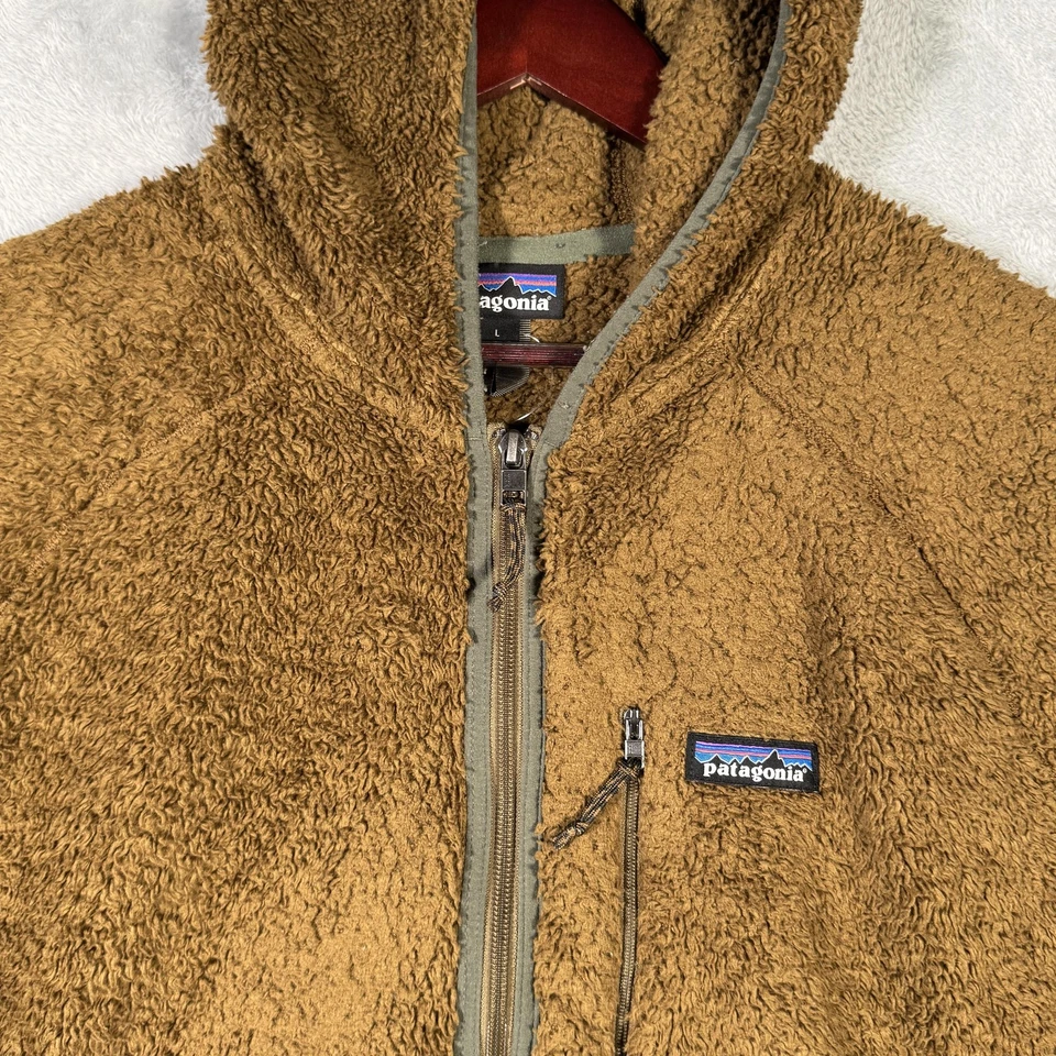 Patagonia Pile Hoody Jacket Mens L Brown Full Zip Fleece Hooded Los Gatos 25922 - Image 2 of 4