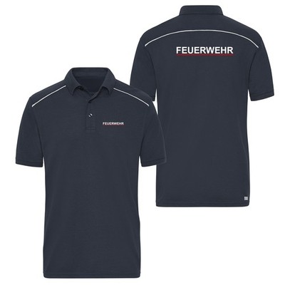 Poloshirt Reflect Feuerwehr Dienstkleidung Sachsen Feuerwehr Polo