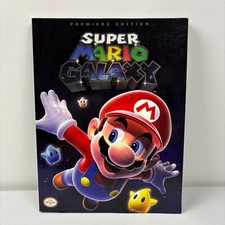 Super Mario Galaxy Guide Book Premiere Edition Nintendo Wii with Posters