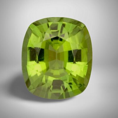Peridot Cushion Cut Gemstone 1.16 Cts - 7x5 mm AAA+ Loose Gem