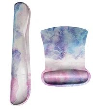 Wrist Rest Keyboard Mouse Pad Set for Computer Laptop Easy Typing & Pain Relief