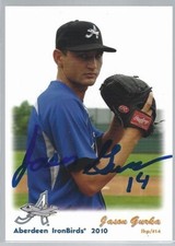 IP autograph signed 2010 Grandstand Aberdeen IronBirds Jason Gurka card