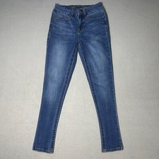 Seven 7 Jeans Womens Size 4 Blue Medium Wash Tummyless Skinny Mid Rise Jeans