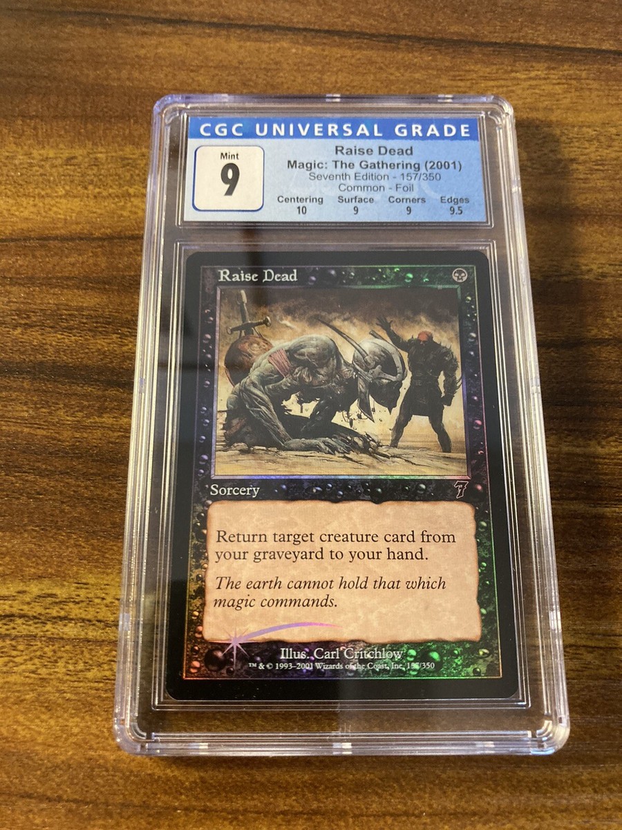 MTG✨RAISE DEAD FOIL✨7th Edition CGC Quad 9's++ w/10 MINT