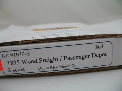 Mount Blue S Scale Kit 1040-S: 1895 Wood Freight/Passenger Depot - Picture 2 of 6