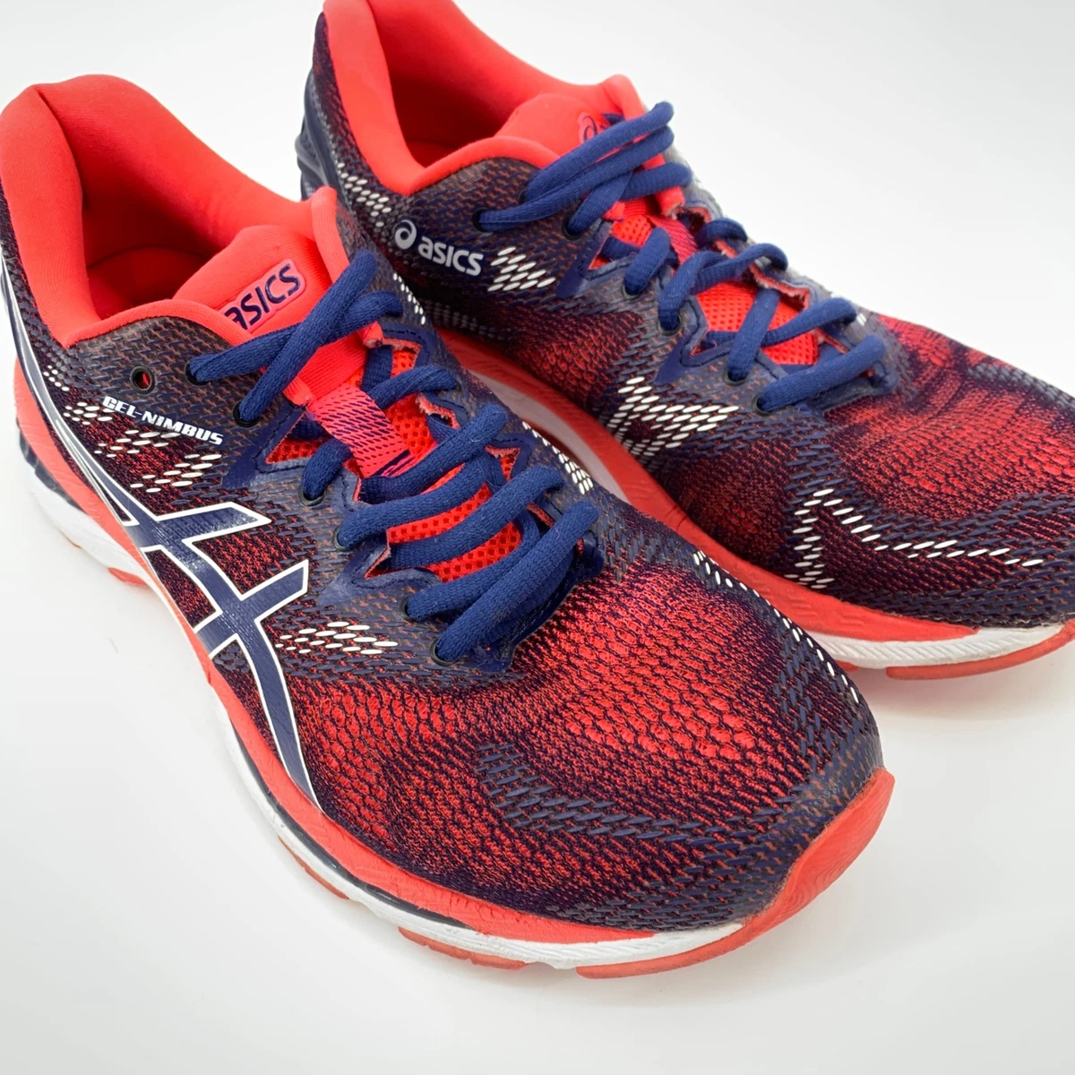 Asics Womens Gel Nimbus T85ON Orange Neon Running Shoes Sneakers