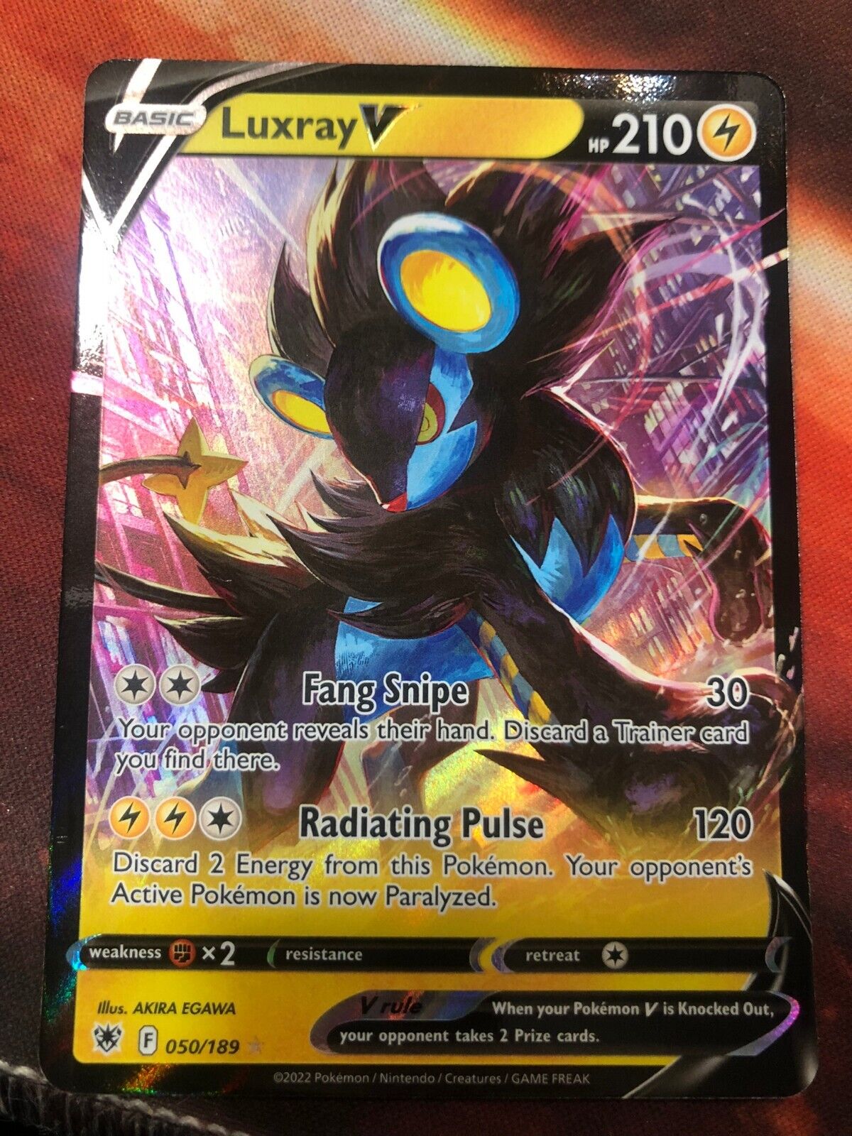 Luxray V 050/189  Pokémon TCG: Astral Radiance - Ultra Rare - PACK FRESH - MINT
