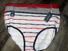 Nautica  3-Pair Women's Hipster Underwear Panties Cotton Blend A  1X