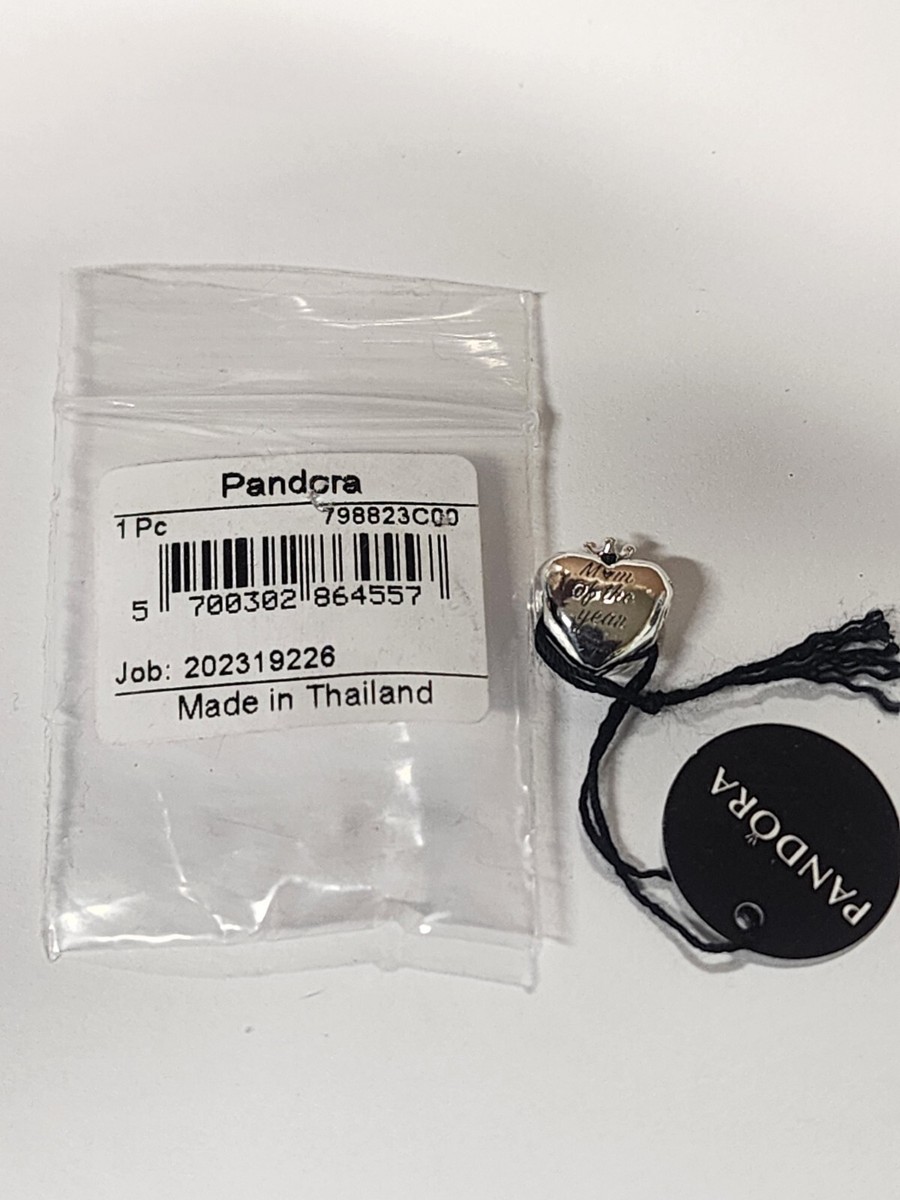 AUTHENTIC PANDORA MUM OF THE YEAR HEART CHARM #798823C00 | eBay