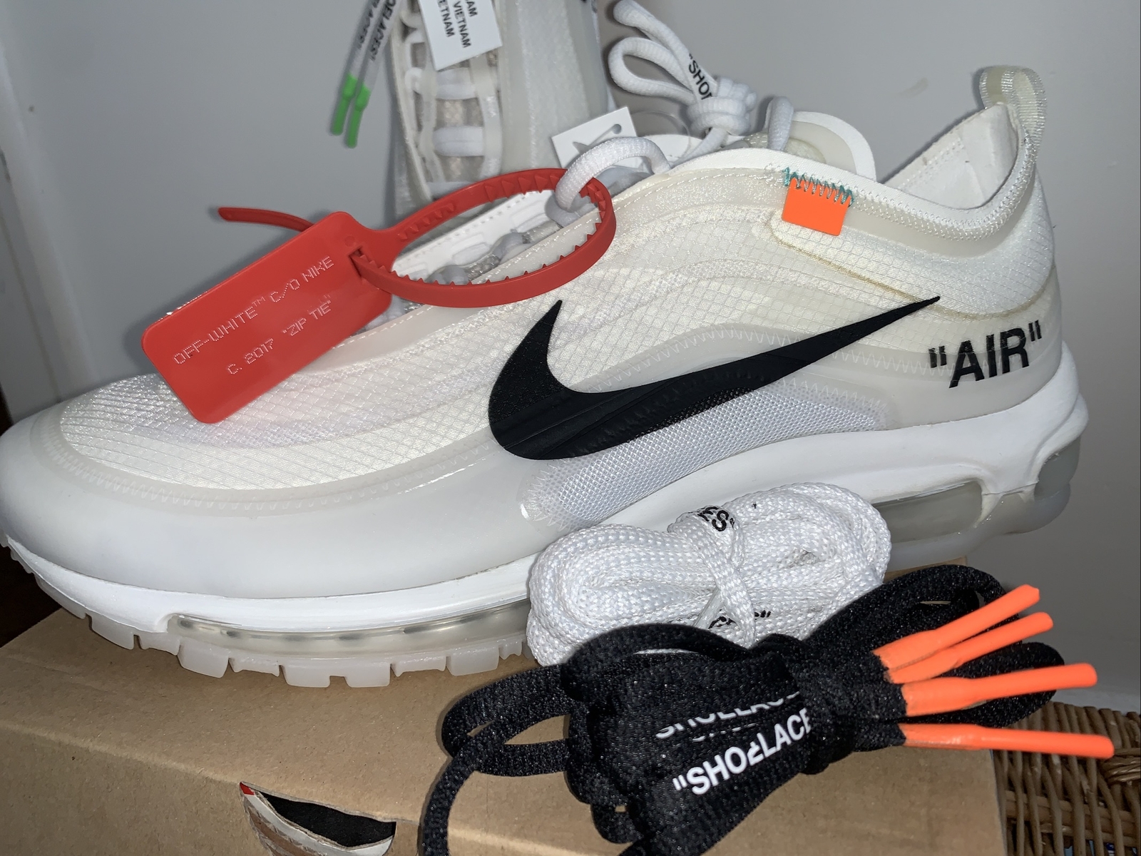 The 10: Nike Air Max 97 OG X Virgil Abloh UK11 New White Rare New image 3