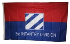 3x5 U.S. Army 3rd Infantry Division Knitted Nylon Flag 3'x5' Brass Grommets