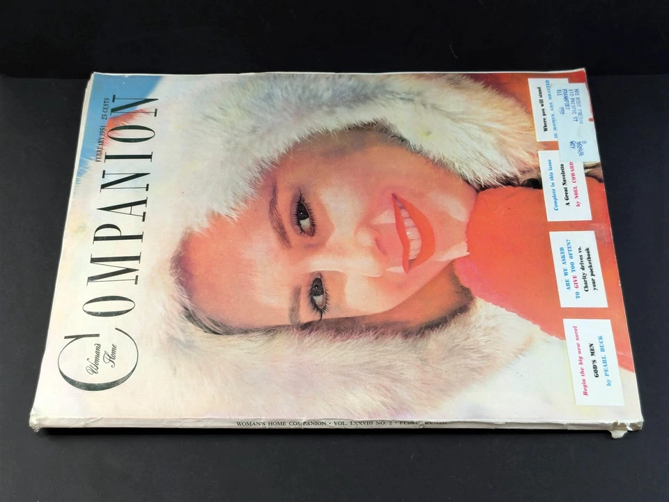 Woman's Home Companion Feb 1951 Pearl Buck Noel Coward Vintage Magazine Ads Foto 2 de 4