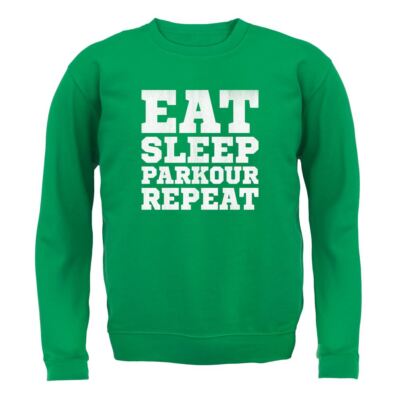Eat Sleep Parkour Repeat - Kinder Hoodie / Pullover - Free Running Freerunning